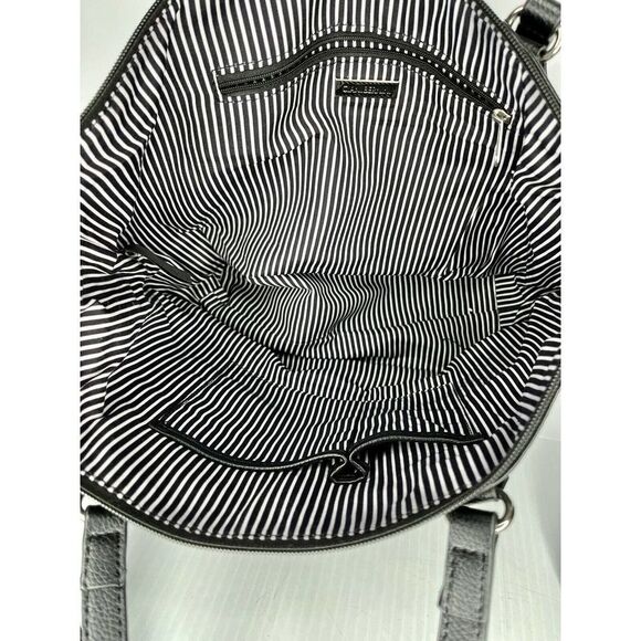 Giani Bernini Black Leather Hand Bag Pebbled Leather Good Used Condition - Picture 3 of 8